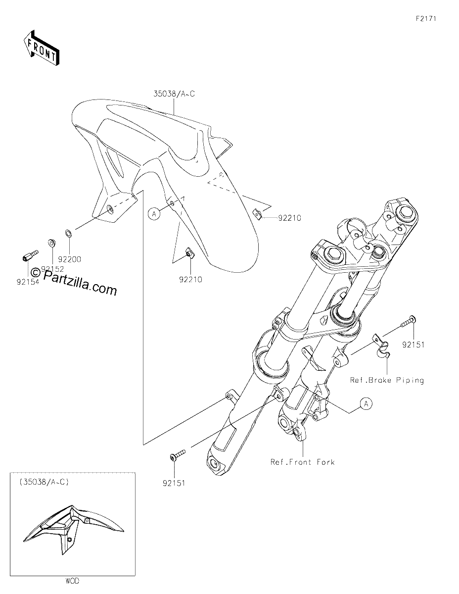 Diagrama de FRONT FENDER S