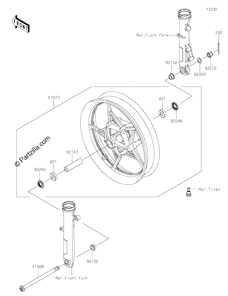 Diagrama de FRONT WHEEL
