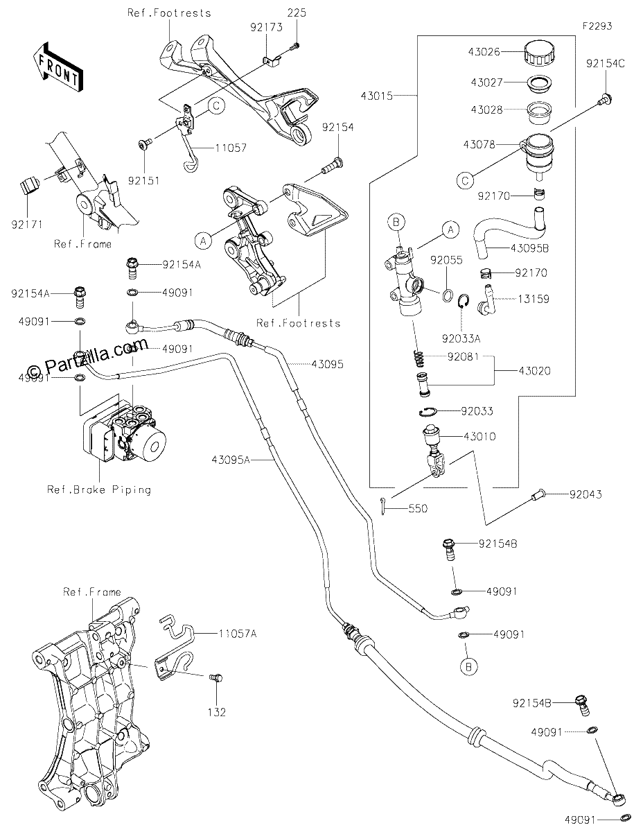 Diagrama de REAR MASTER CYLINDER