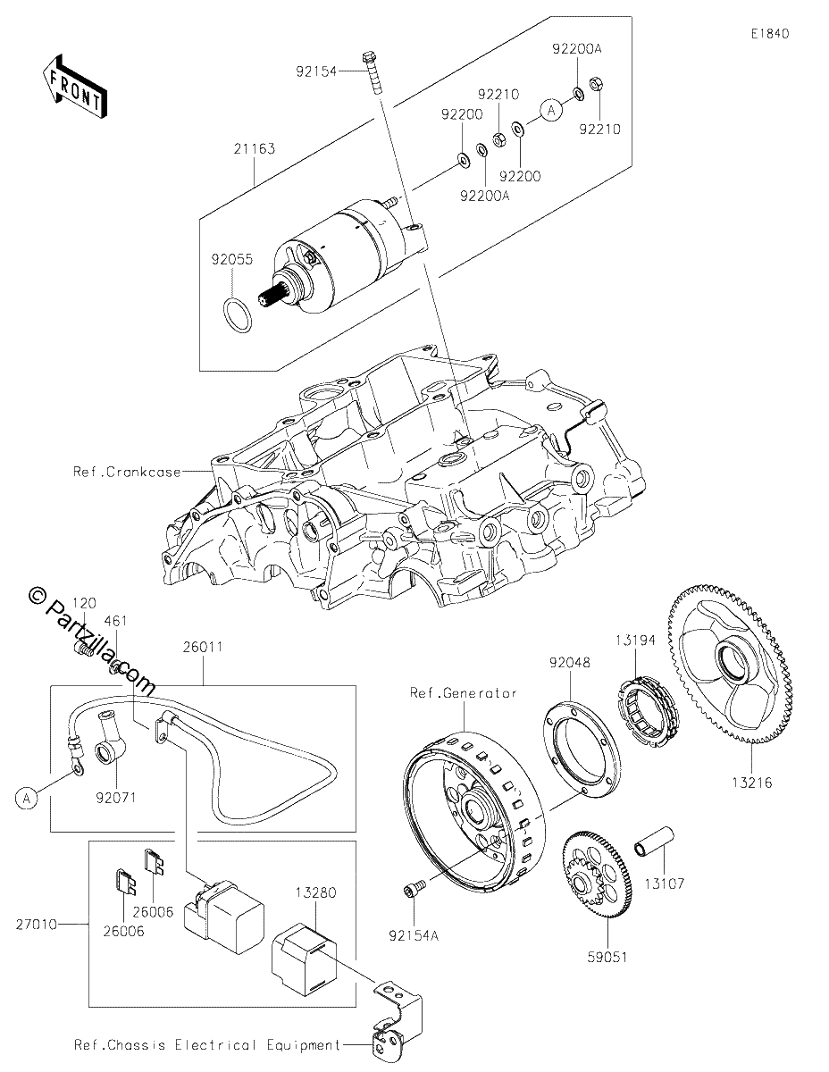 Diagrama de STARTER MOTOR