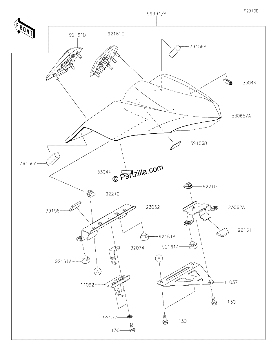 Diagrama de ACCESSORY PILLION SEAT COVER