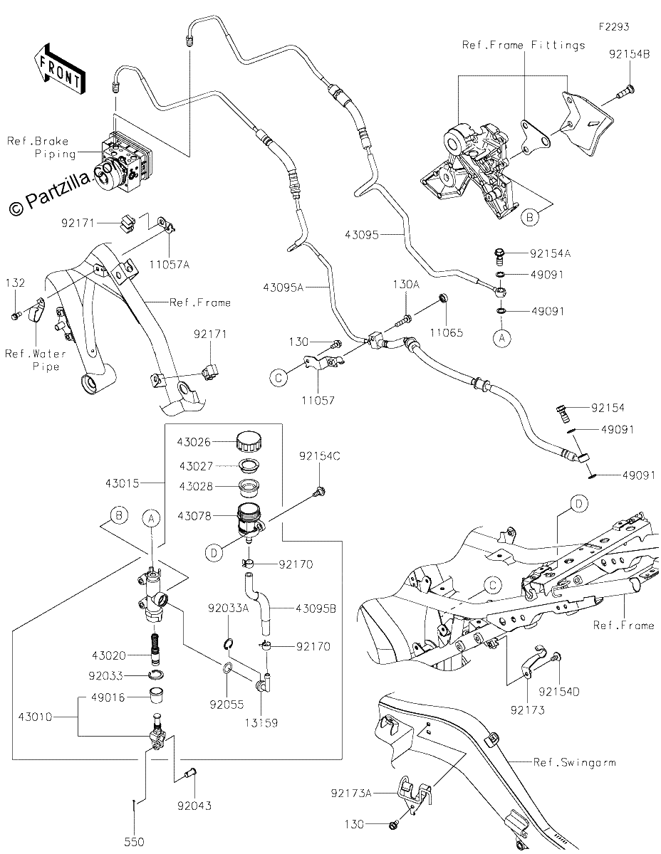 Diagrama de REAR MASTER CYLINDER