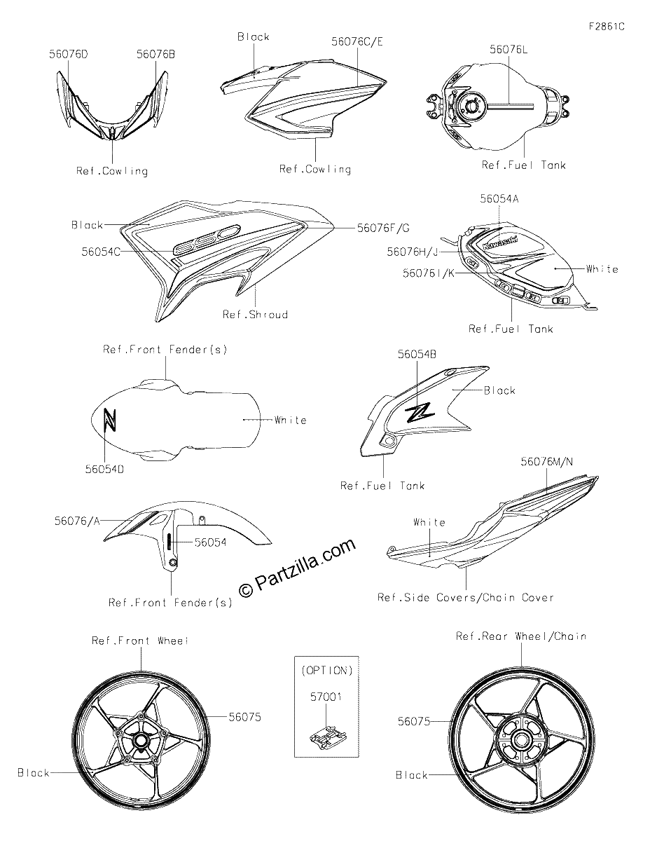Diagrama de DECALS WHITE KLFA CN
