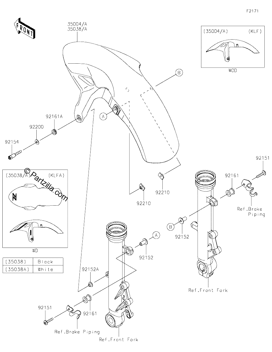 Diagrama de FRONT FENDER S