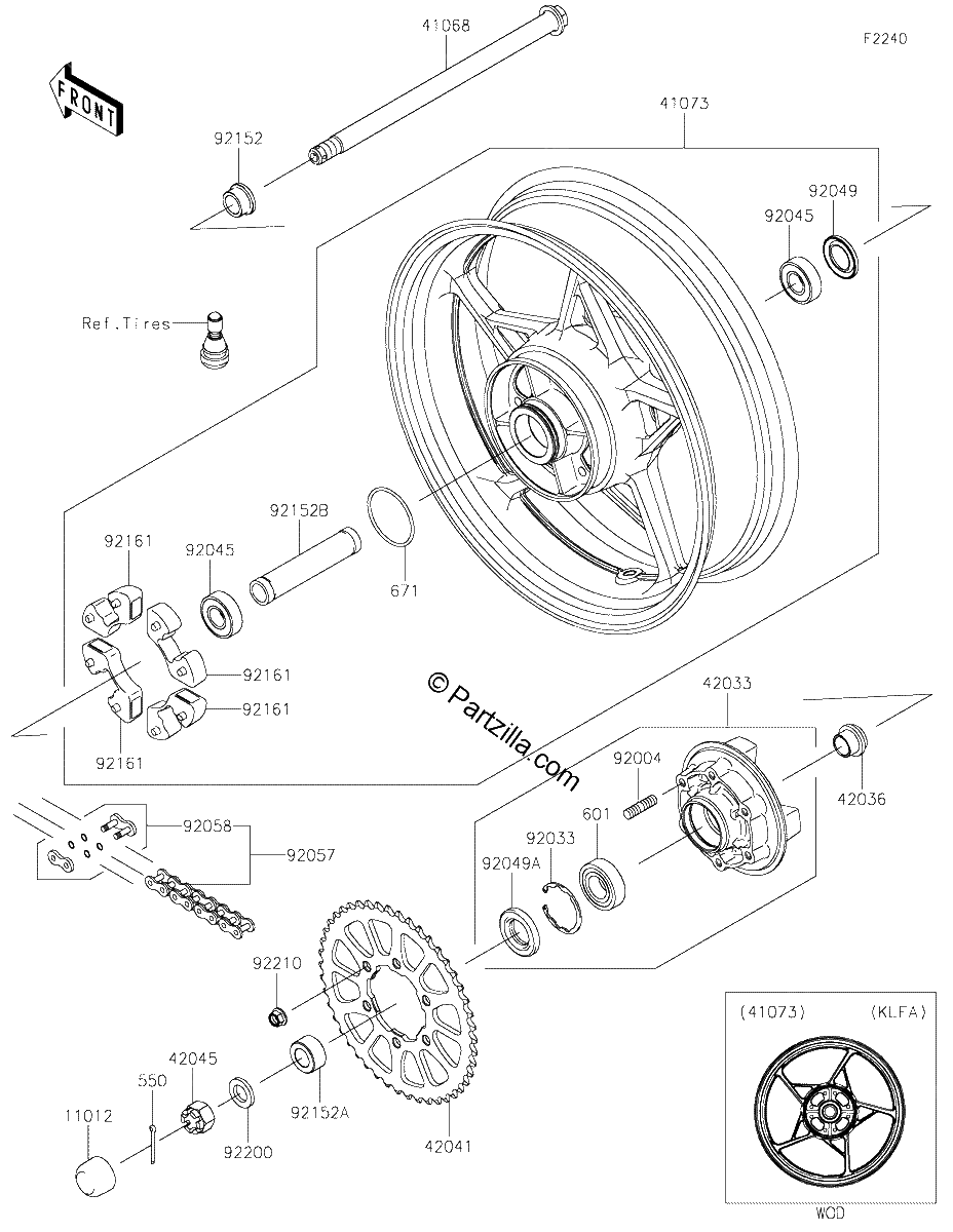 Diagrama de REAR WHEEL CHAIN