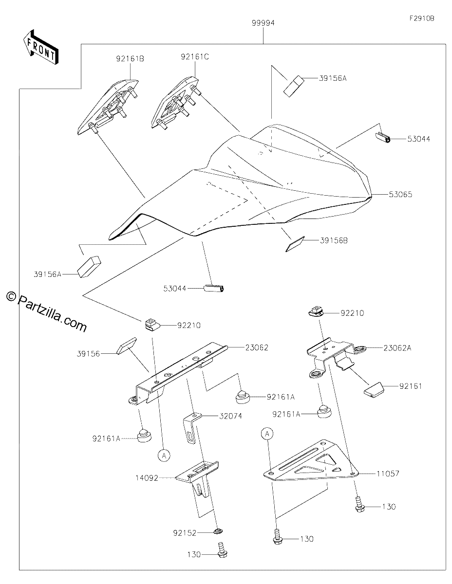 Diagrama de ACCESSORY PILLION SEAT COVER