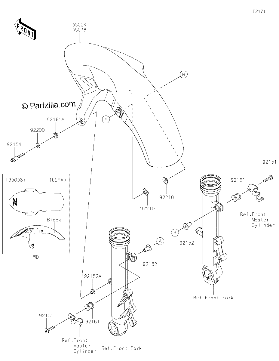 Diagrama de FRONT FENDER S