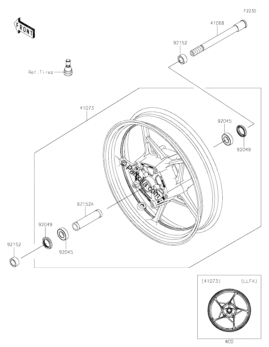 Diagrama de FRONT WHEEL