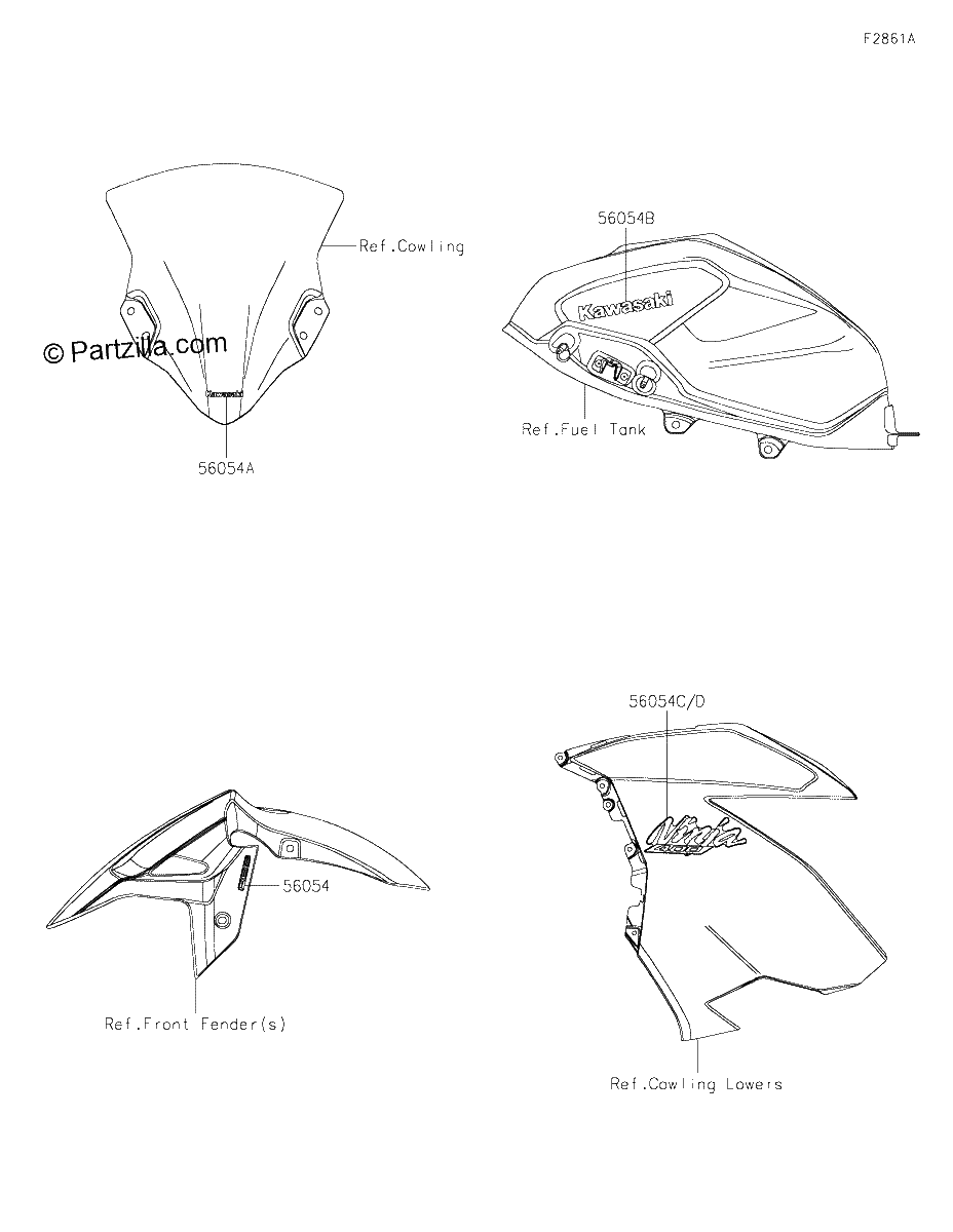 Diagrama de DECALS WHITE GLF CA US