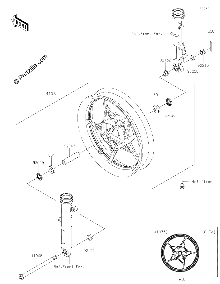 Diagrama de FRONT WHEEL