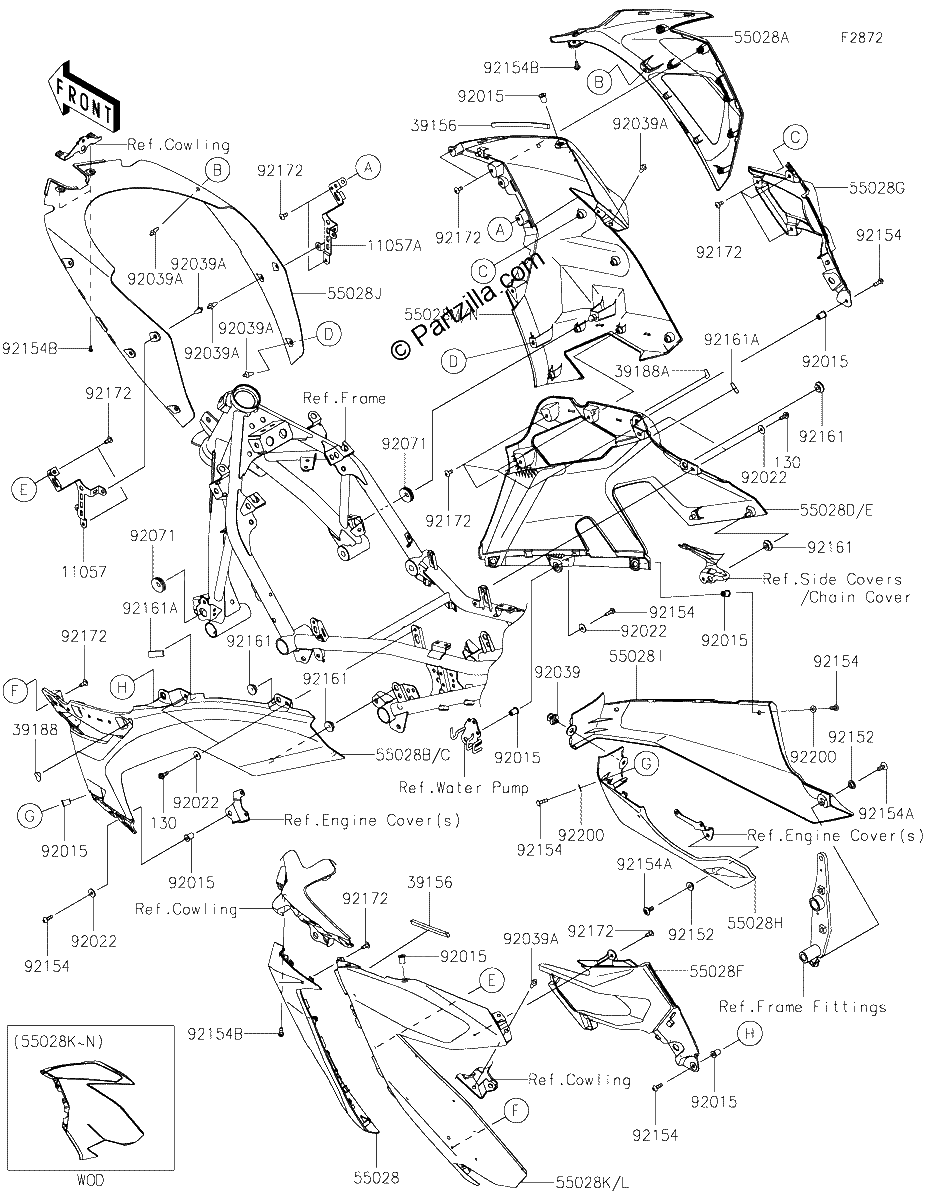 Diagrama de COWLING LOWERS HLF