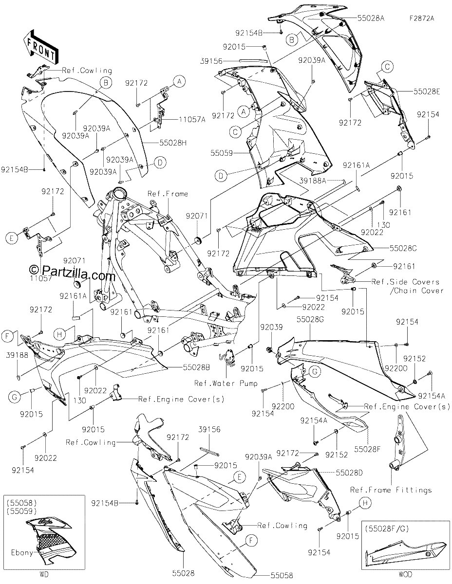 Diagrama de COWLING LOWERS HLFA