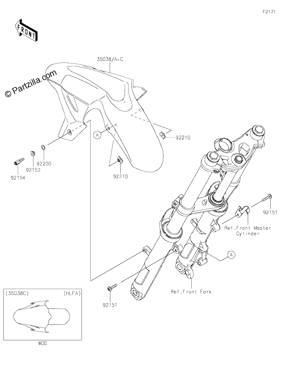 Diagrama de FRONT FENDER S