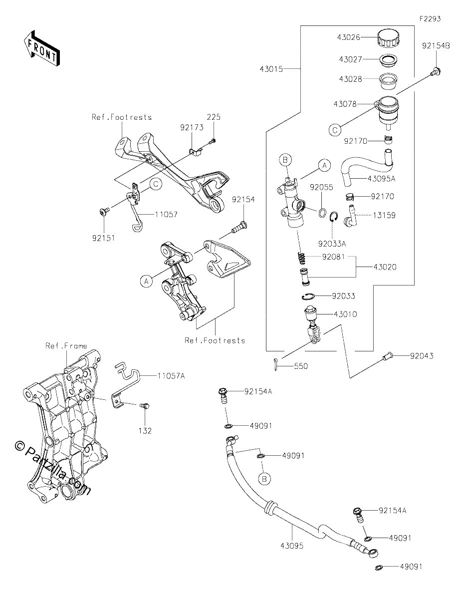 Diagrama de REAR MASTER CYLINDER