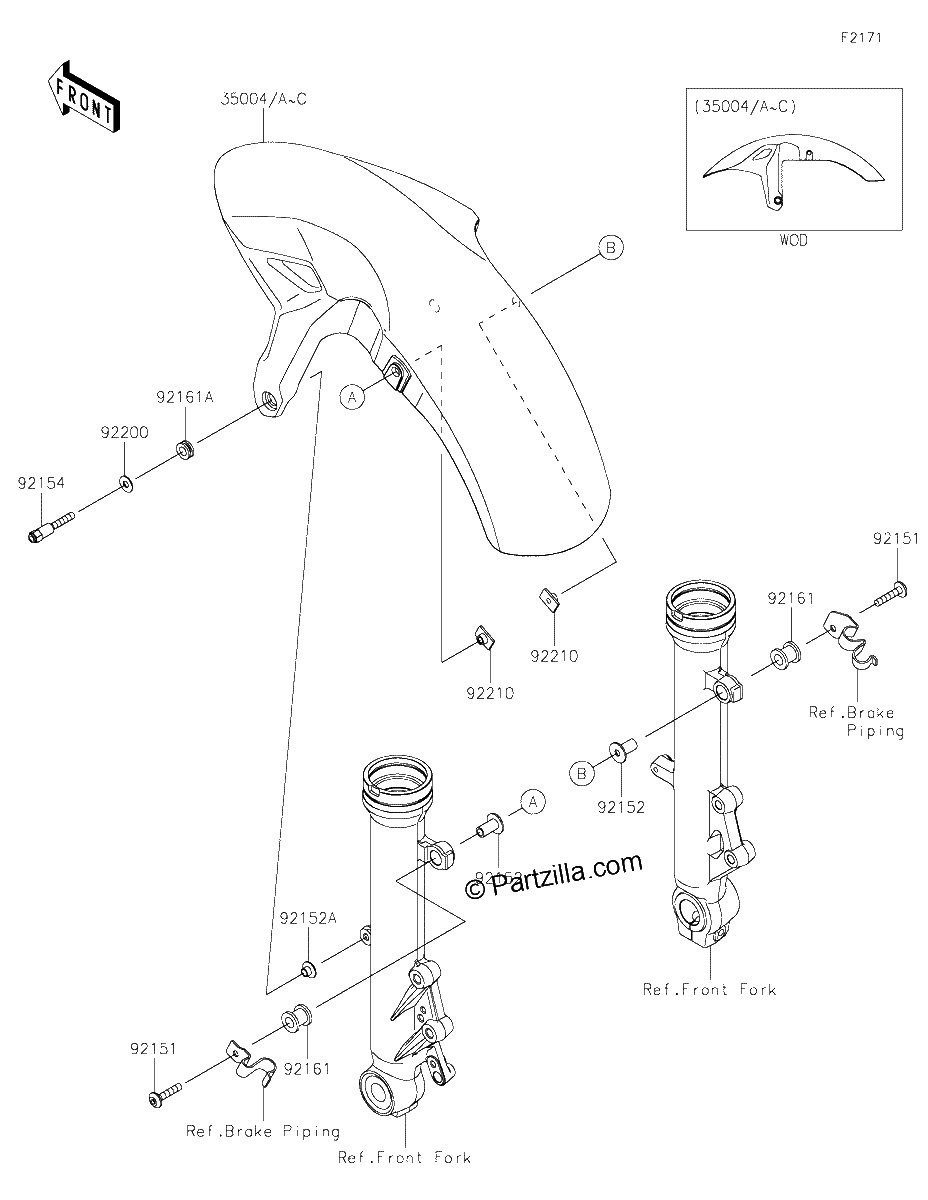Diagrama de FRONT FENDER S