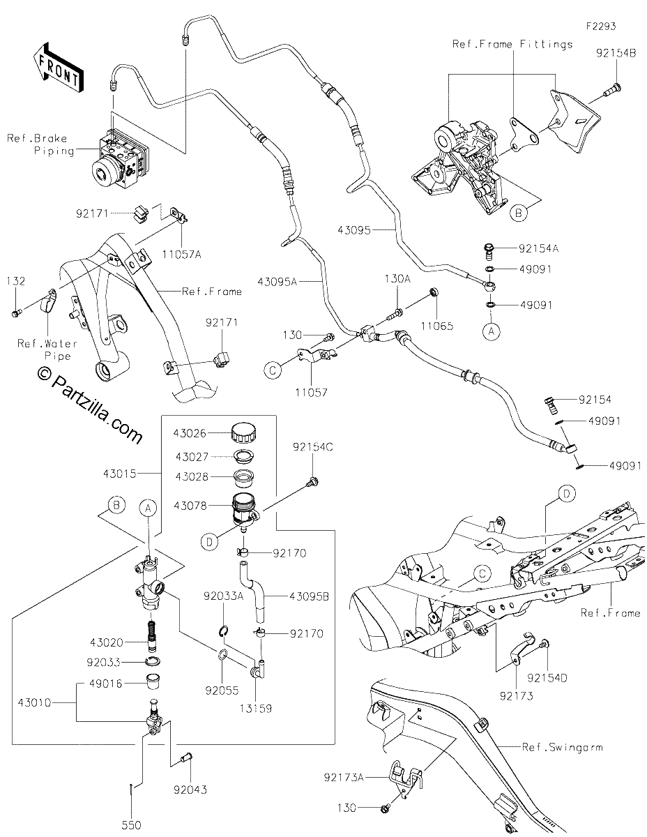 Diagrama de REAR MASTER CYLINDER