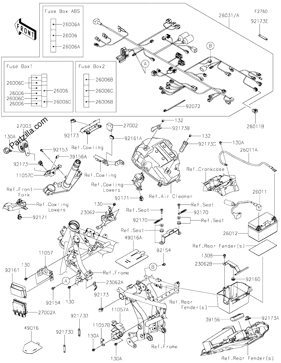 Diagrama de CHASSIS ELECTRICAL EQUIPMENT