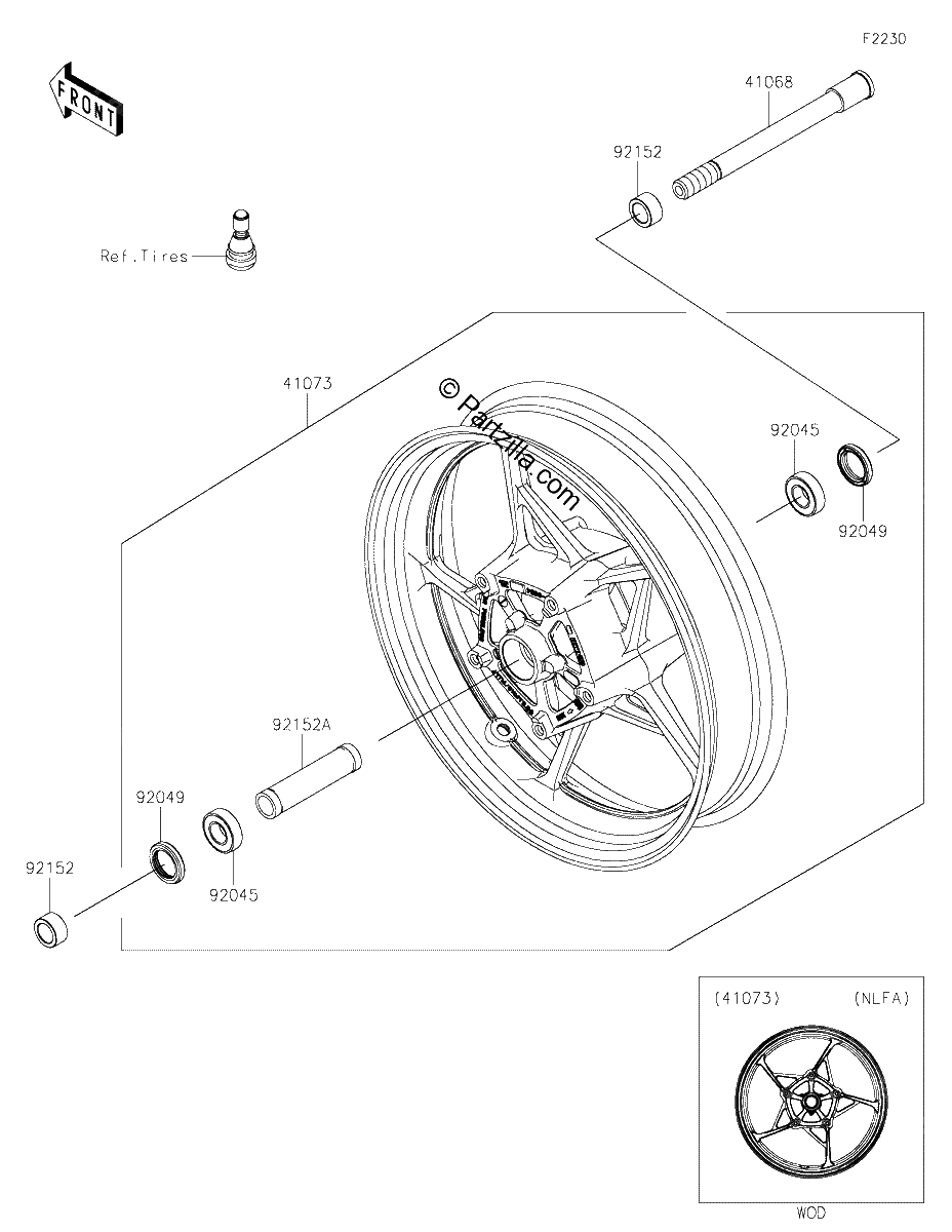 Diagrama de FRONT WHEEL