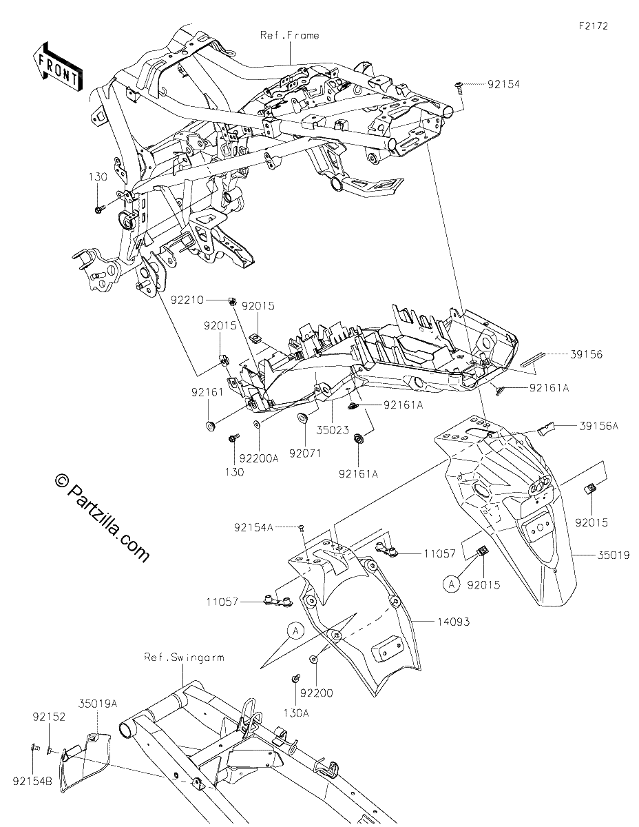 Diagrama de REAR FENDER S