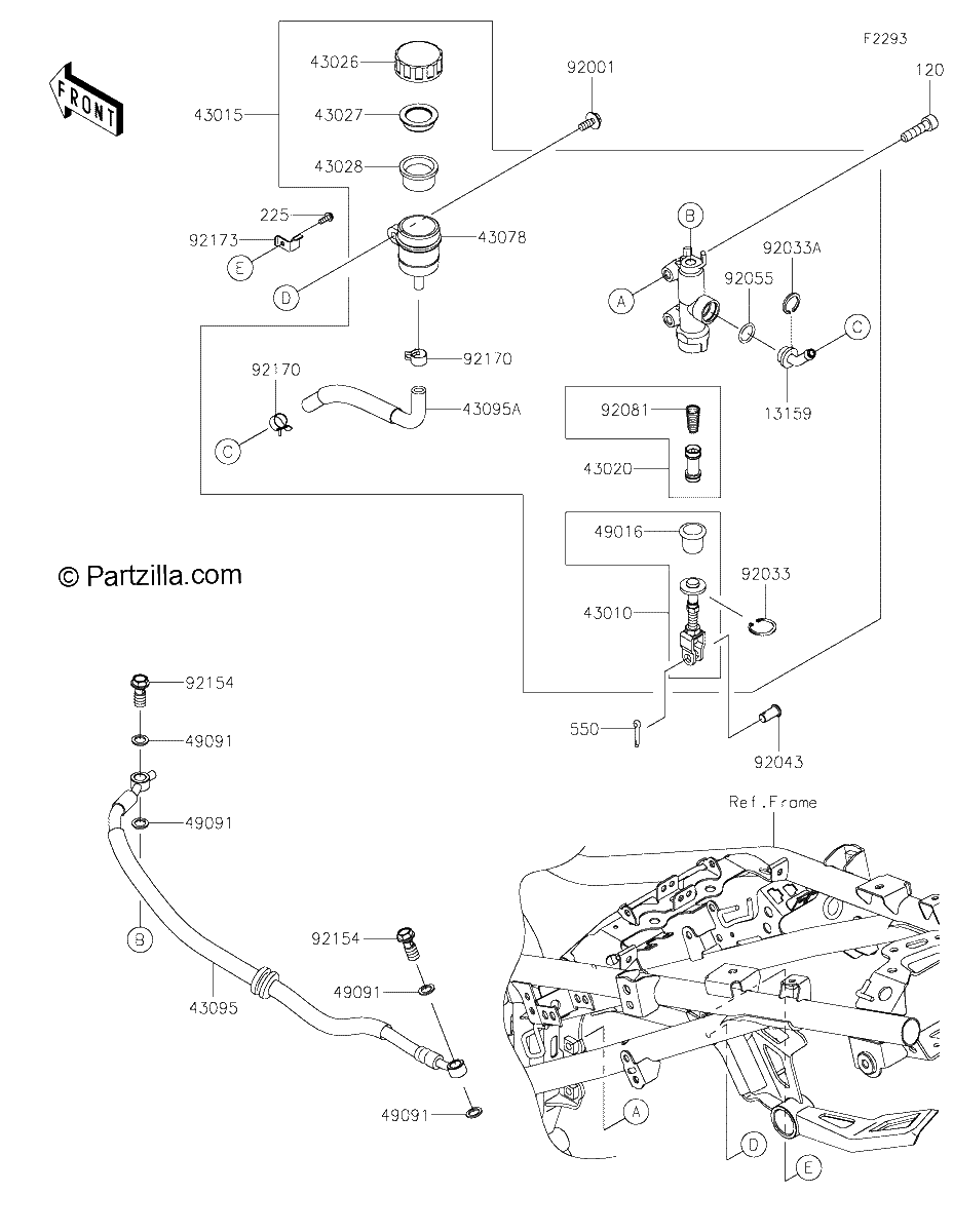 Diagrama de REAR MASTER CYLINDER
