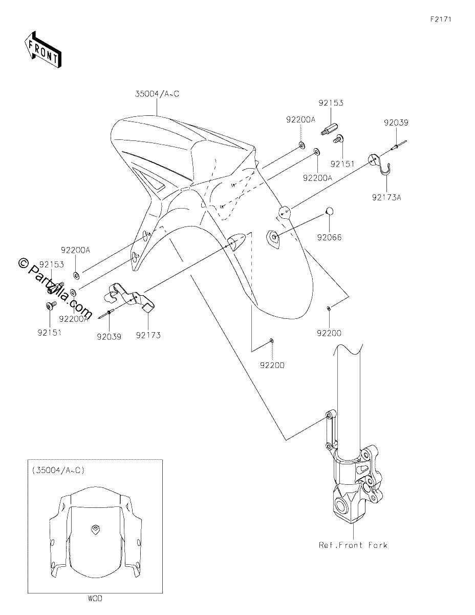 Diagrama de FRONT FENDER S