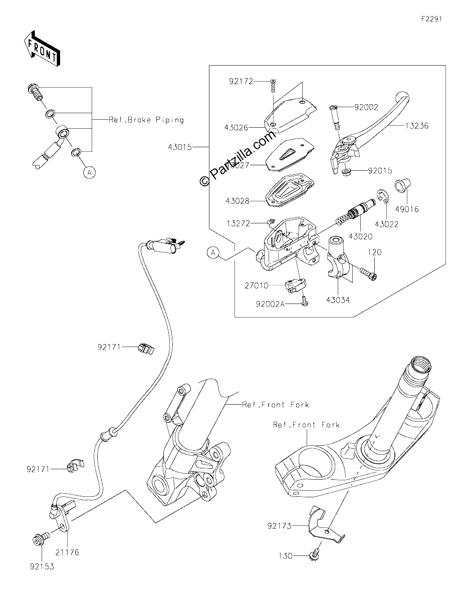 Diagrama de FRONT MASTER CYLINDER