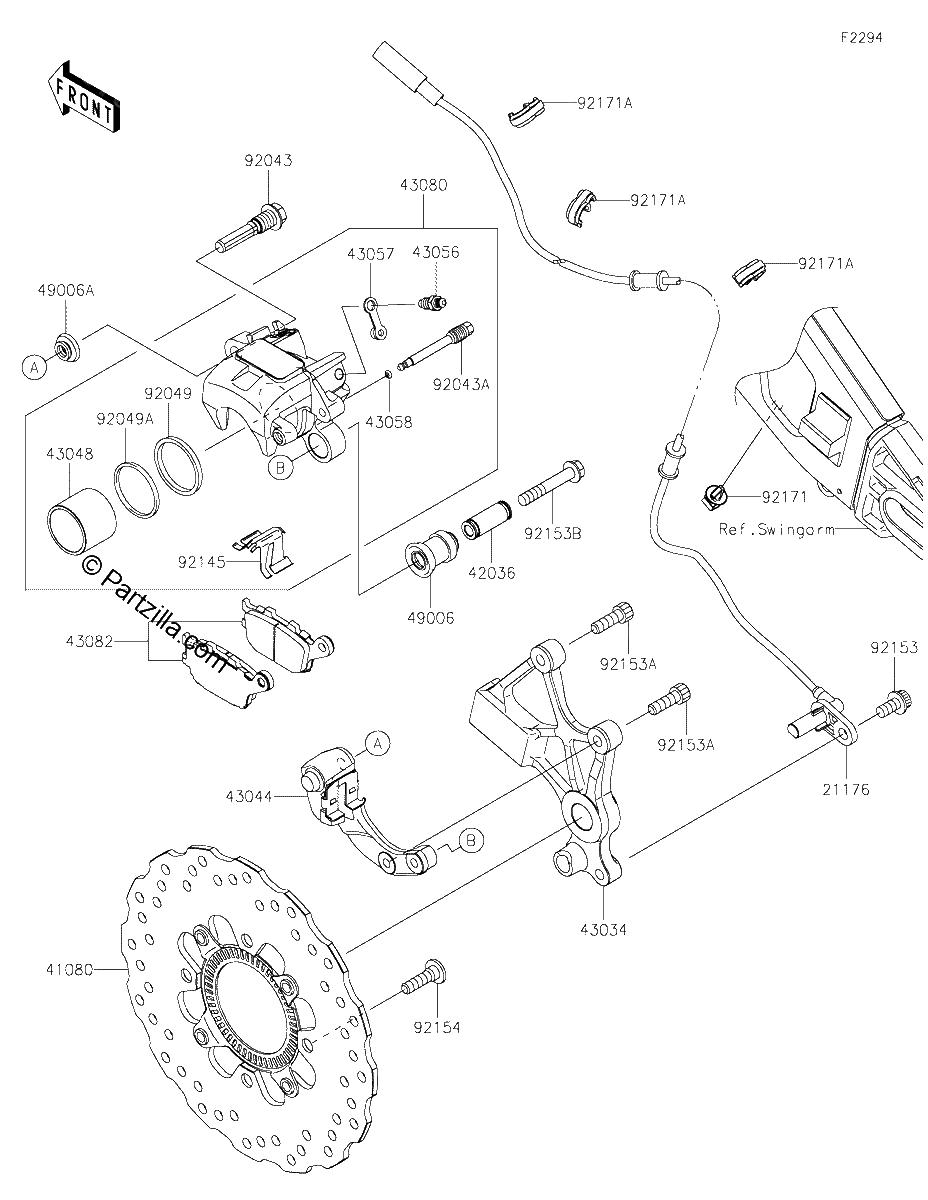 Diagrama de REAR BRAKE