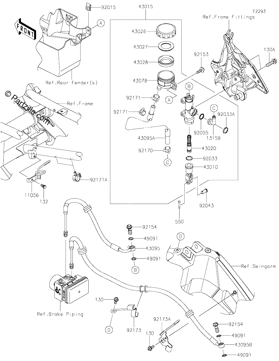 Diagrama de REAR MASTER CYLINDER
