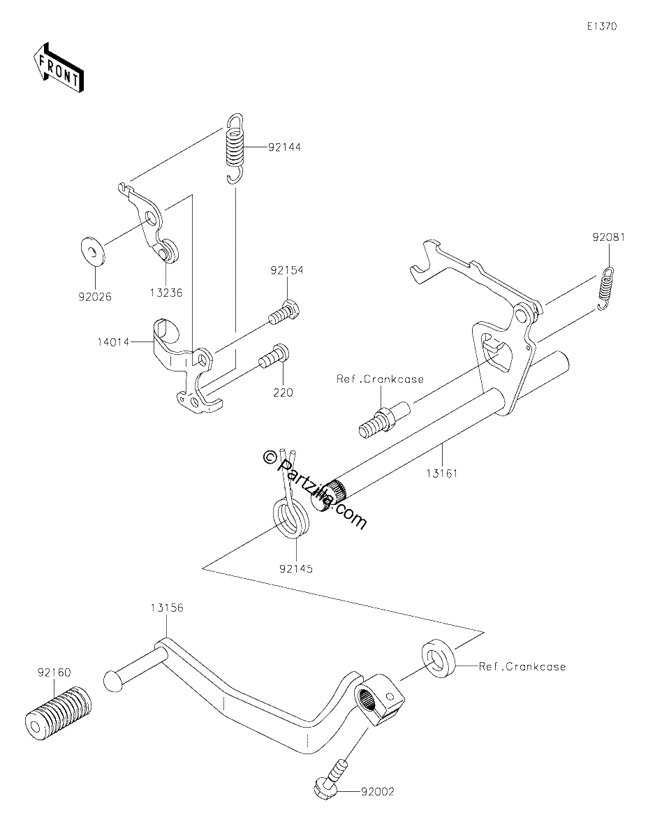 Diagrama de GEAR CHANGE MECHANISM
