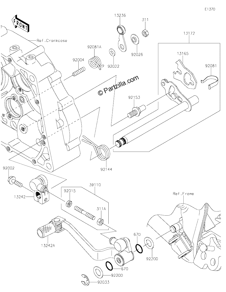 Diagrama de GEAR CHANGE MECHANISM