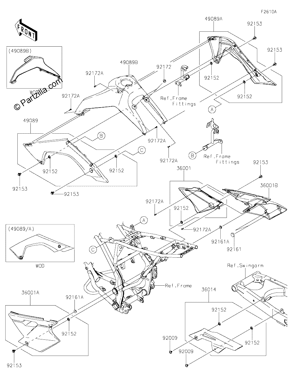 Diagrama de SIDE COVERS CHAIN COVER BKF BLF