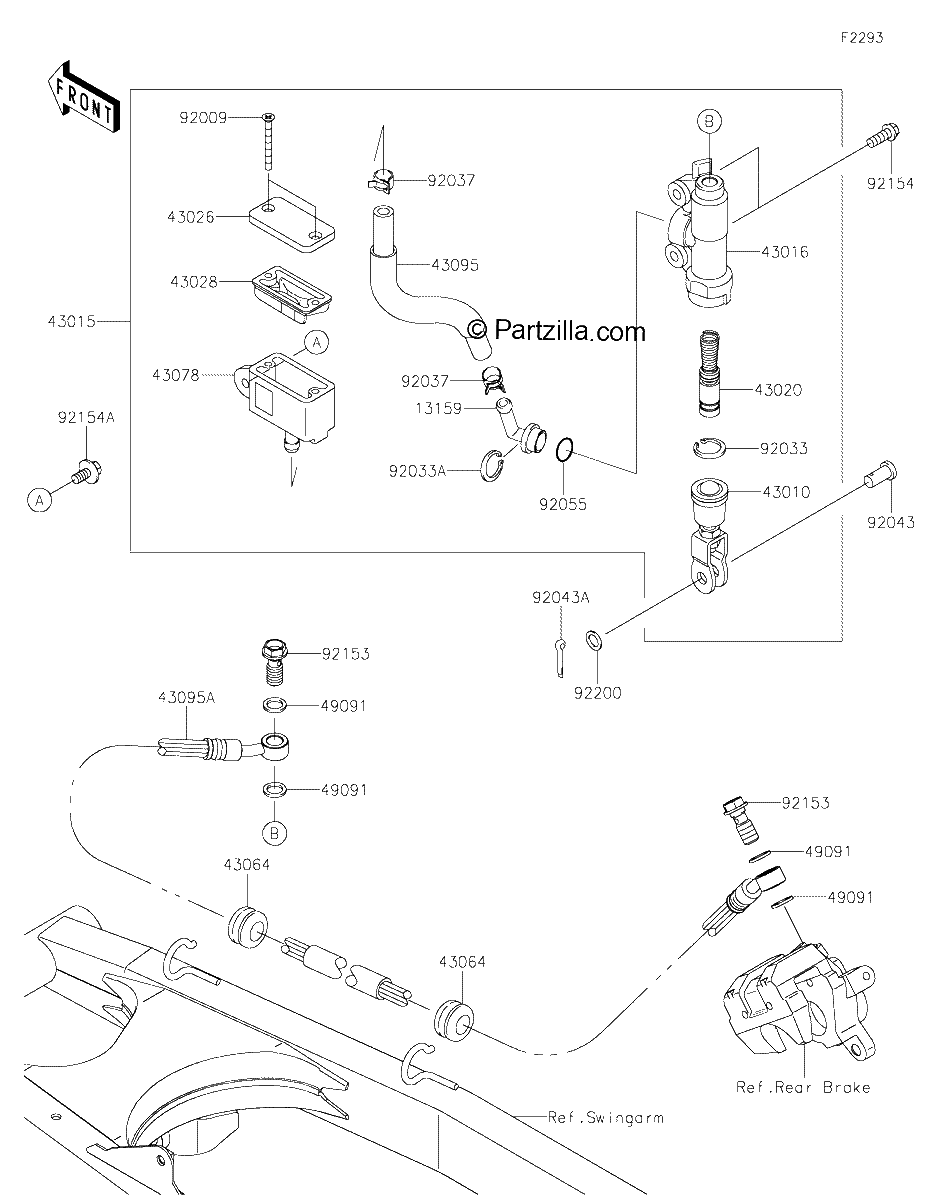 Diagrama de REAR MASTER CYLINDER