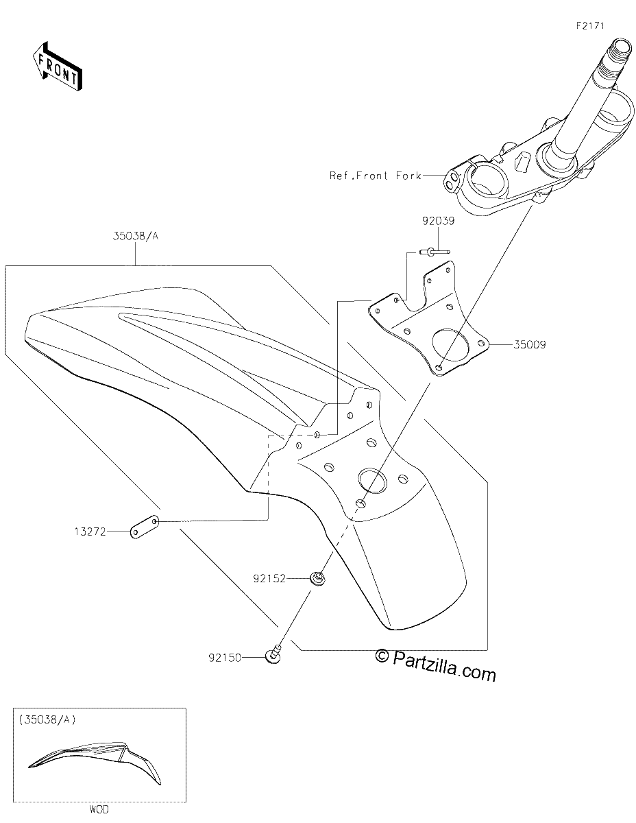 Diagrama de FRONT FENDER S