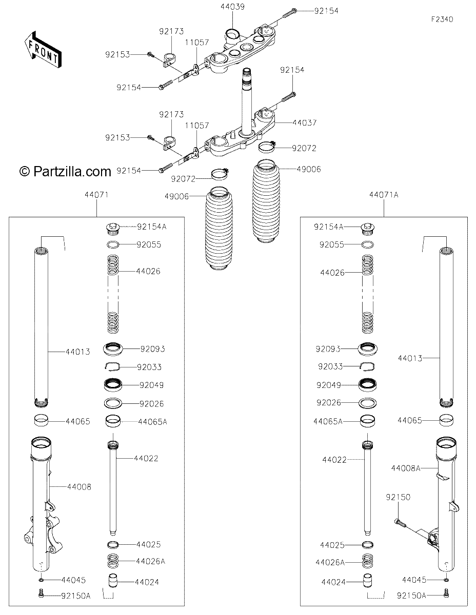 Diagrama de FRONT FORK