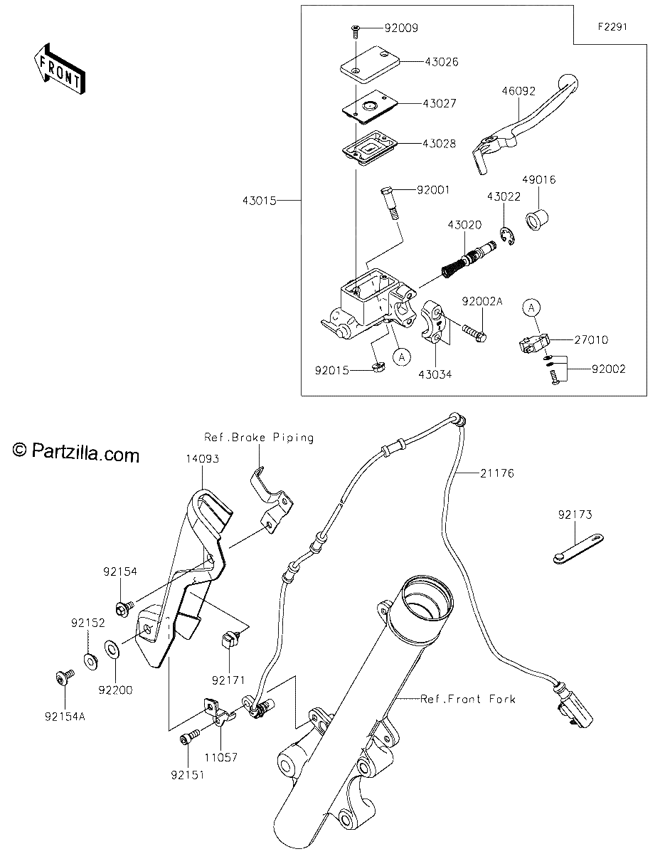 Diagrama de FRONT MASTER CYLINDER