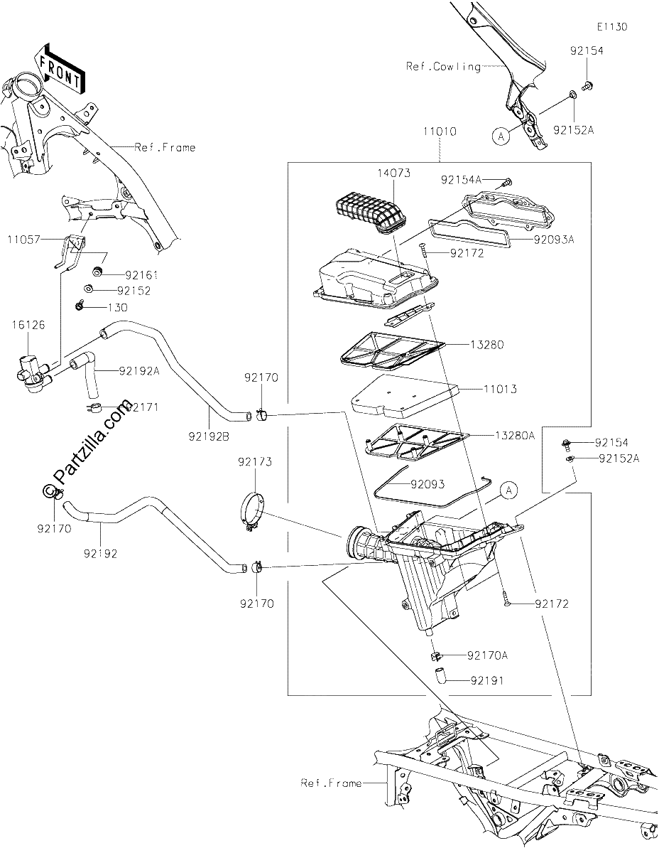 Diagrama de AIR CLEANER