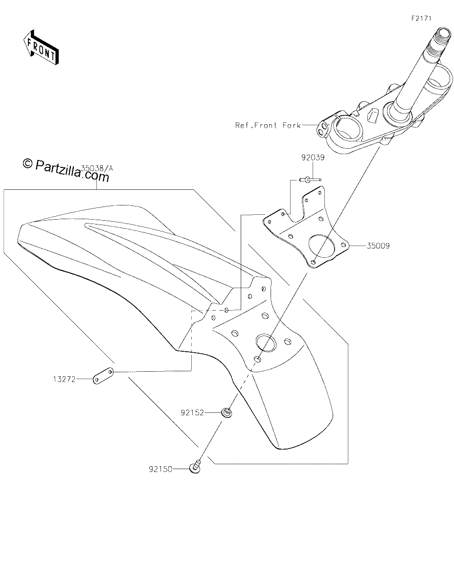 Diagrama de FRONT FENDER S