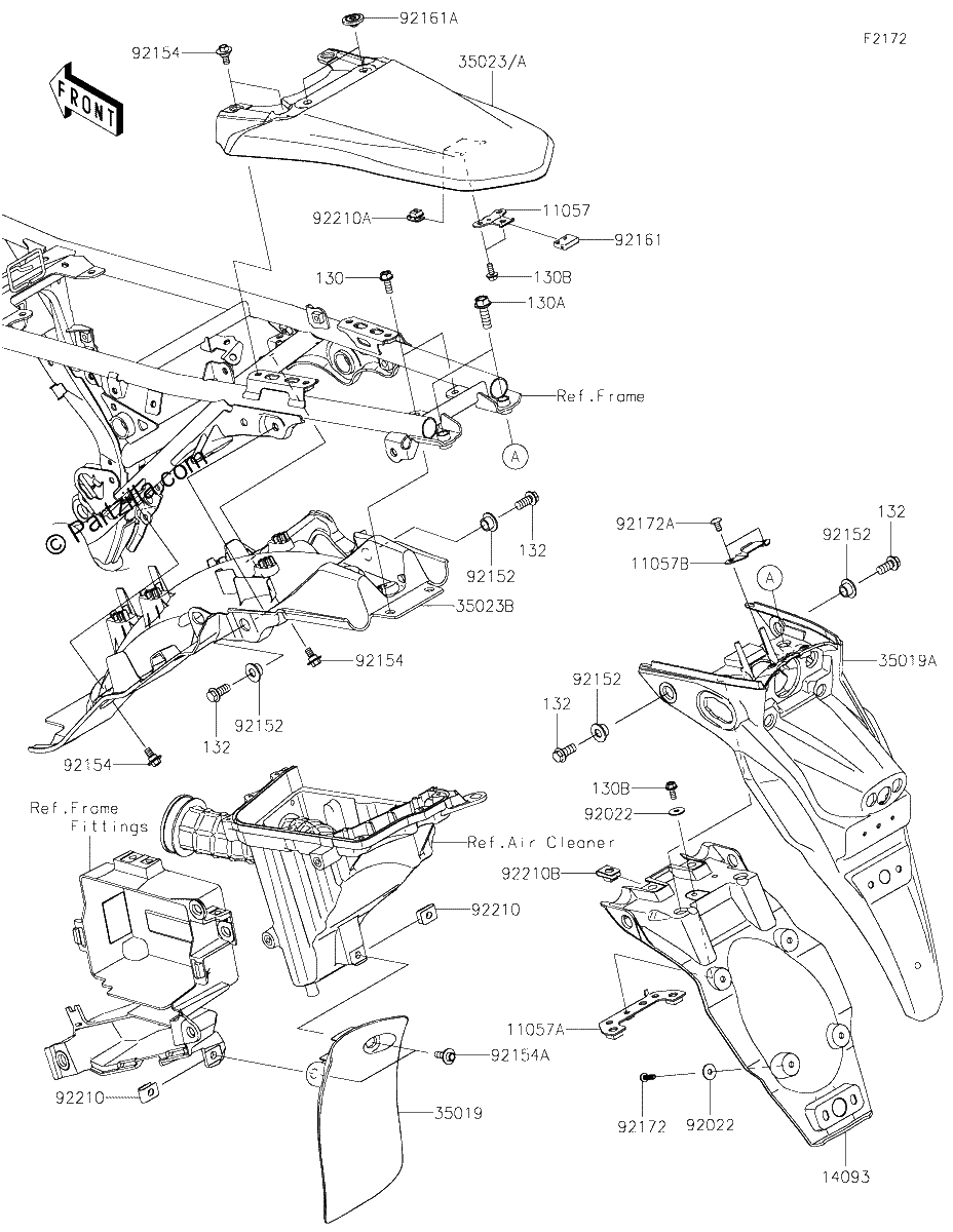 Diagrama de REAR FENDER S