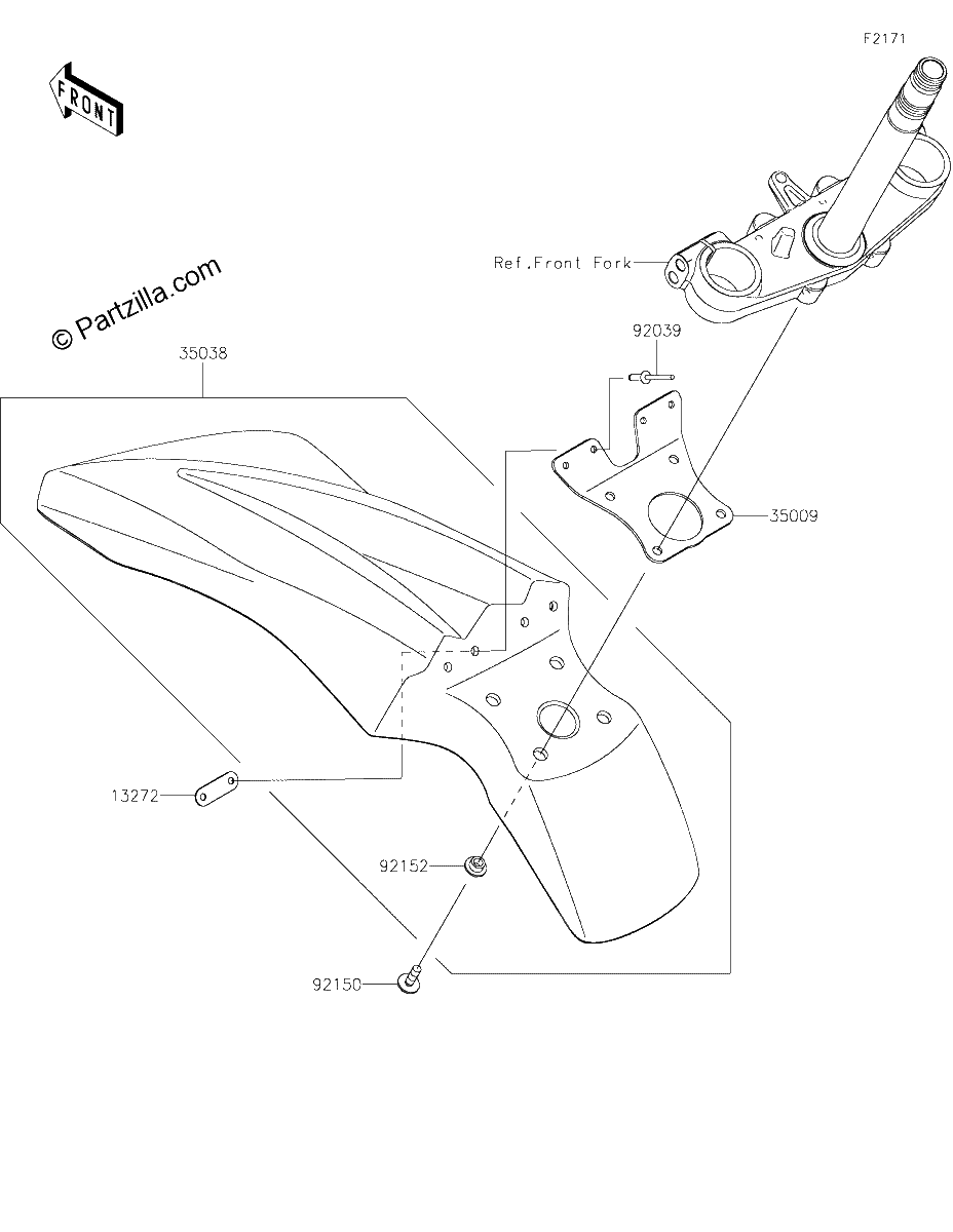 Diagrama de FRONT FENDER S