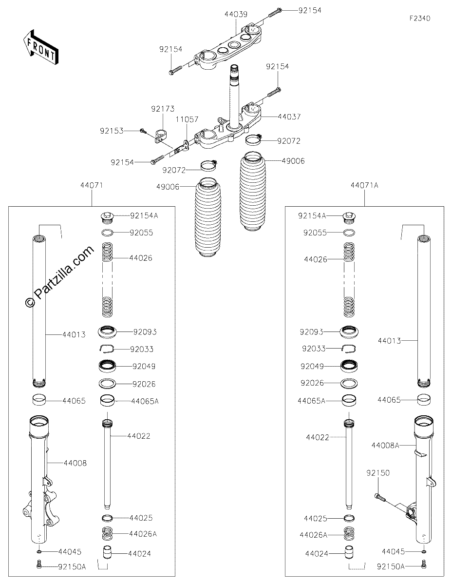 Diagrama de FRONT FORK