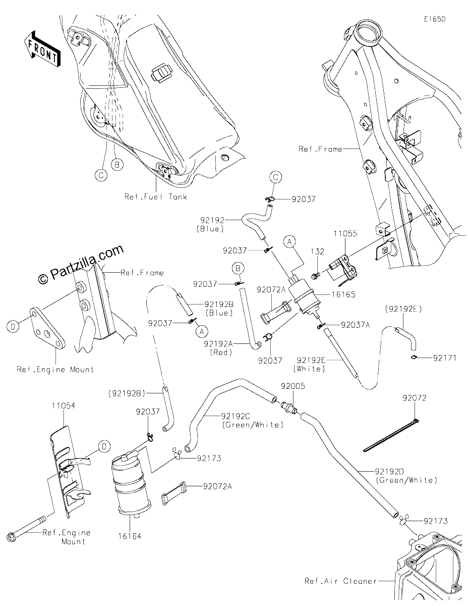 Diagrama de FUEL EVAPORATIVE SYSTEM CA