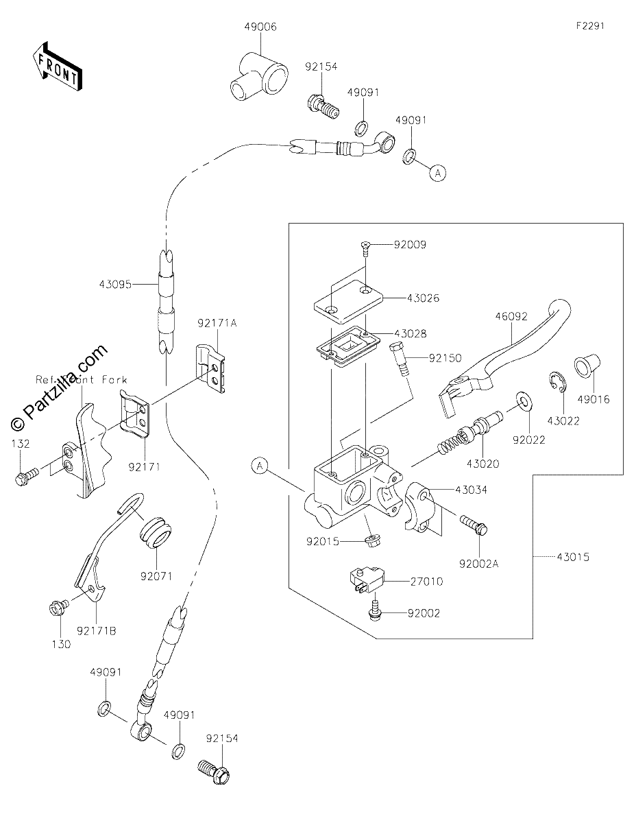 Diagrama de FRONT MASTER CYLINDER