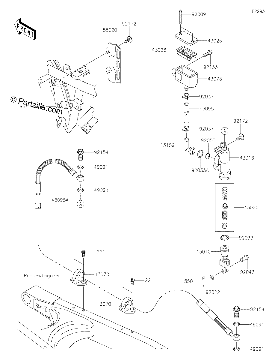 Diagrama de REAR MASTER CYLINDER