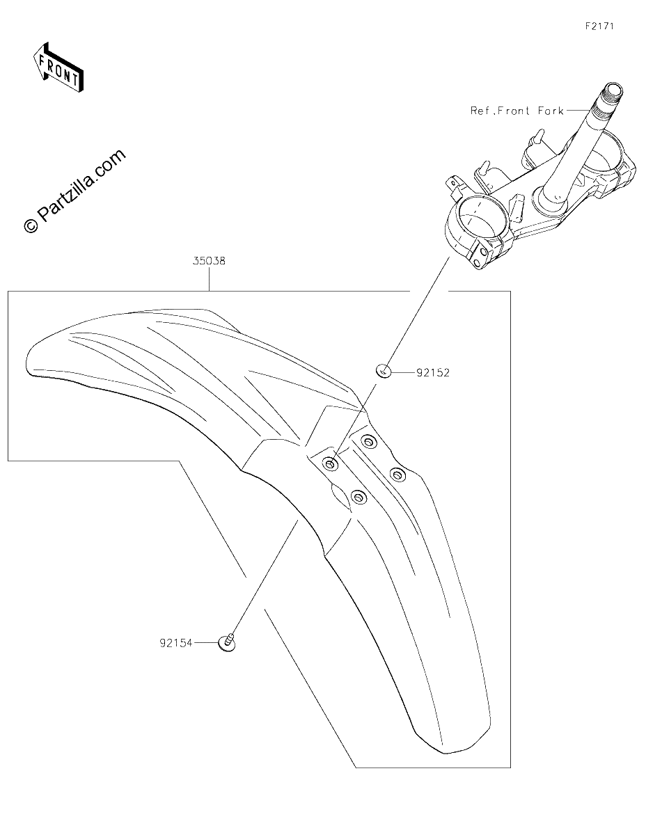Diagrama de FRONT FENDER S