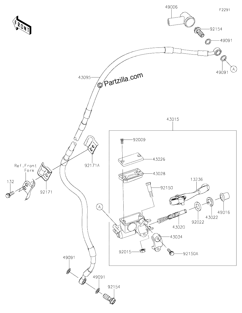 Diagrama de FRONT MASTER CYLINDER