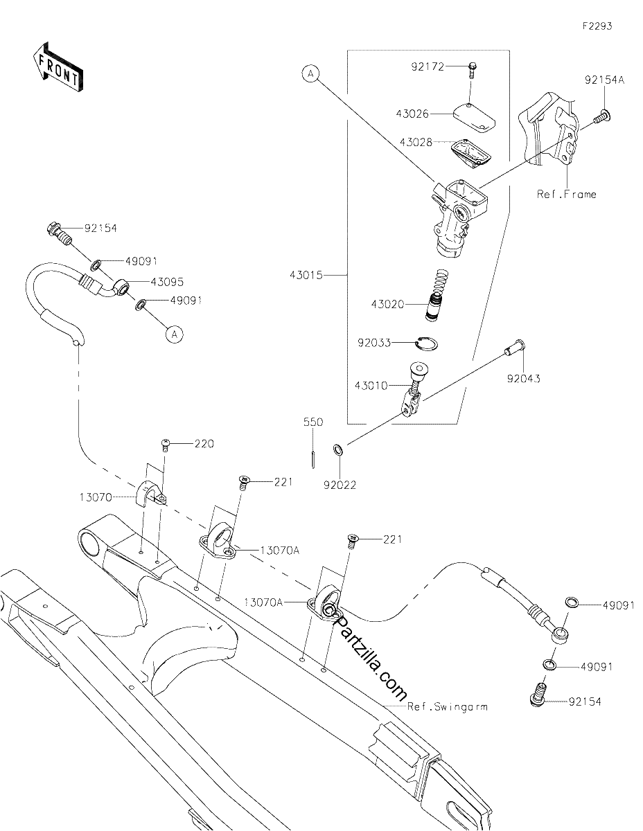 Diagrama de REAR MASTER CYLINDER
