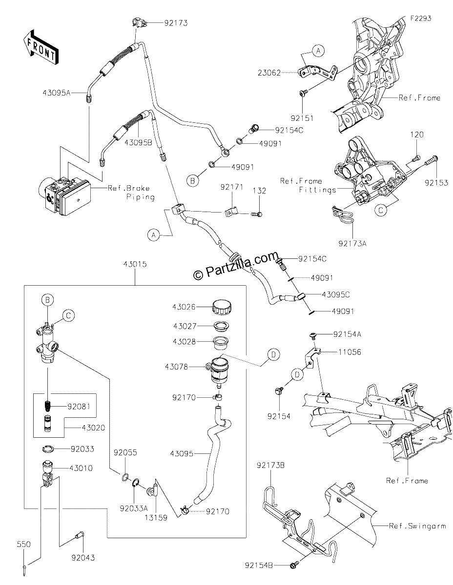 Diagrama de REAR MASTER CYLINDER