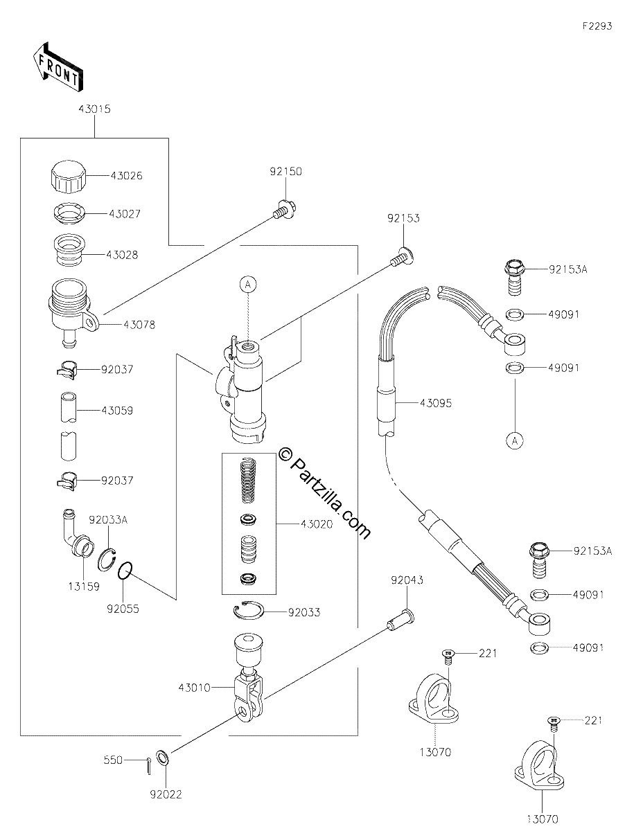 Diagrama de REAR MASTER CYLINDER
