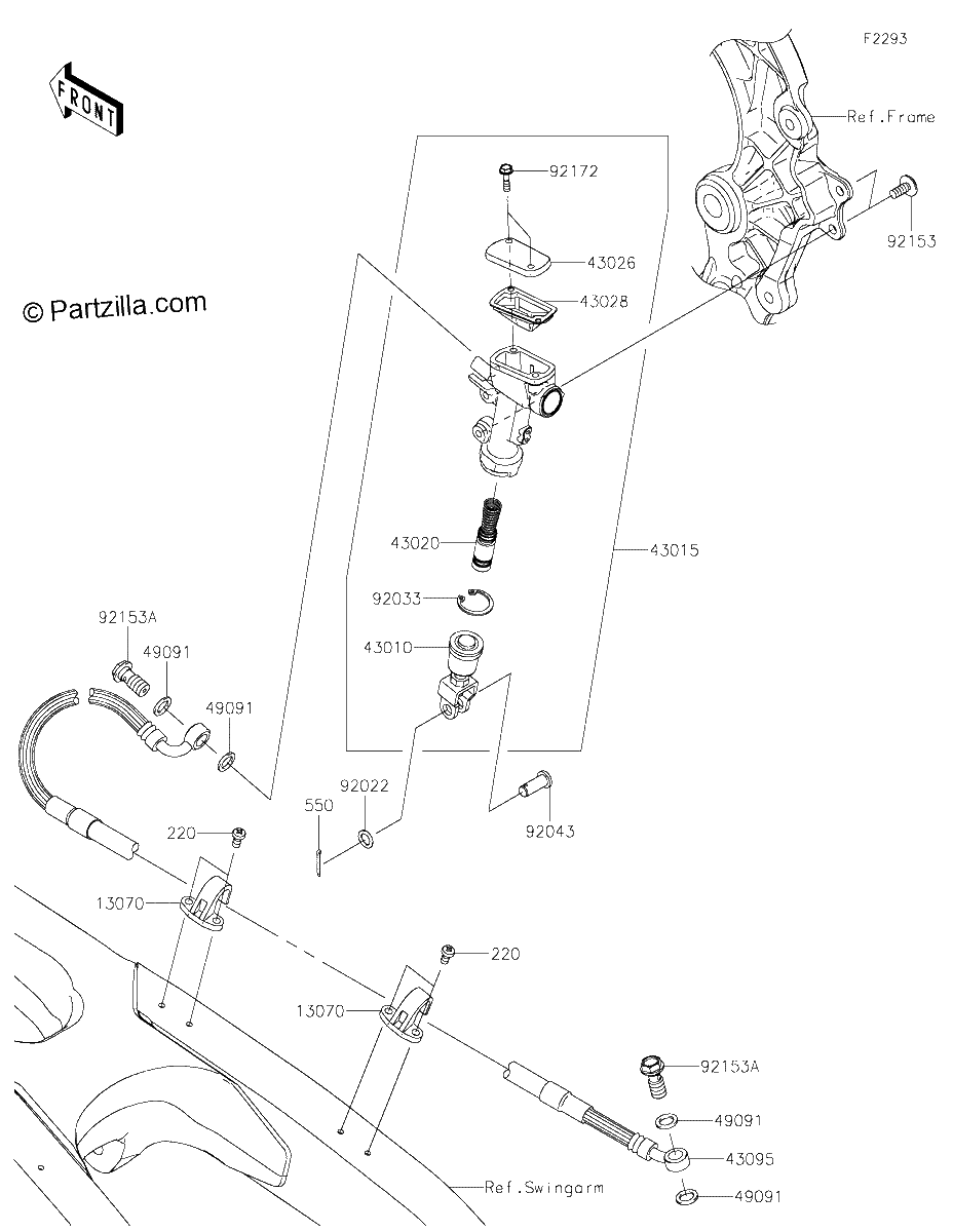 Diagrama de REAR MASTER CYLINDER
