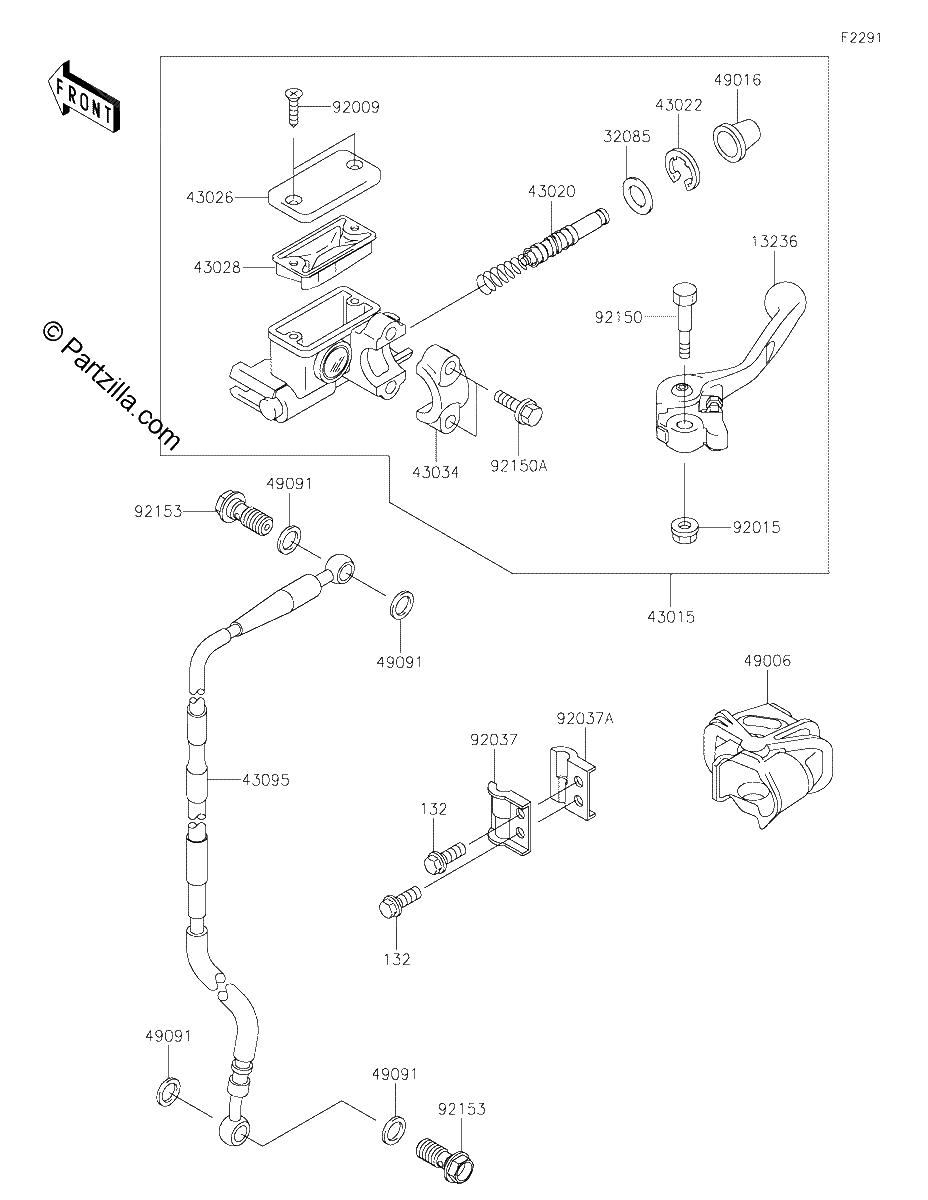 Diagrama de FRONT MASTER CYLINDER